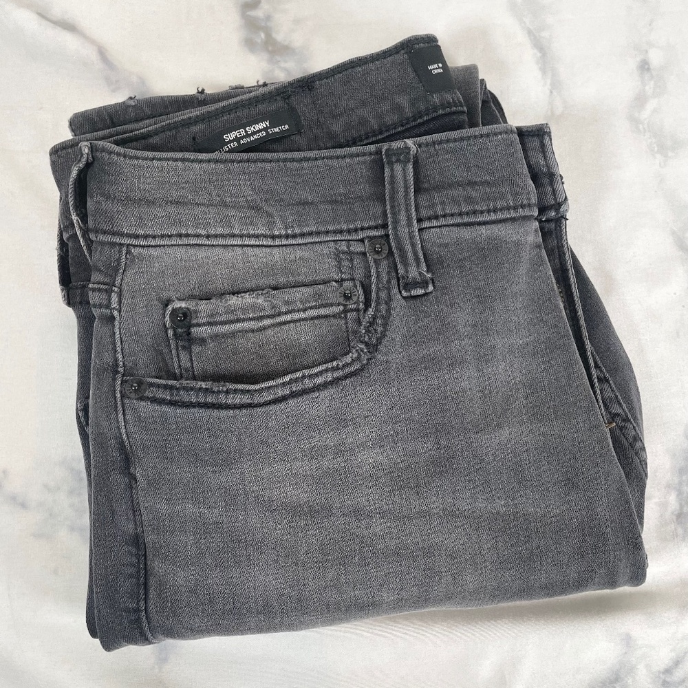 Men’s skinny jeans, black faded